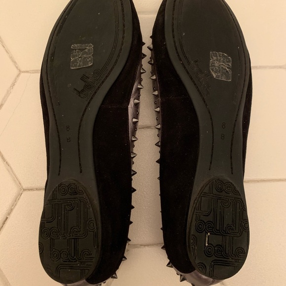 Belle by Sigerson Morrison Black Suede Flats - Picture 4 of 8